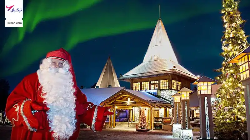 تماشای شفق قطبی در دهکده بابانوئل