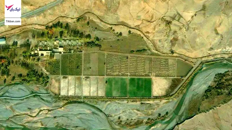 تصویر هوایی از روستای ایستا